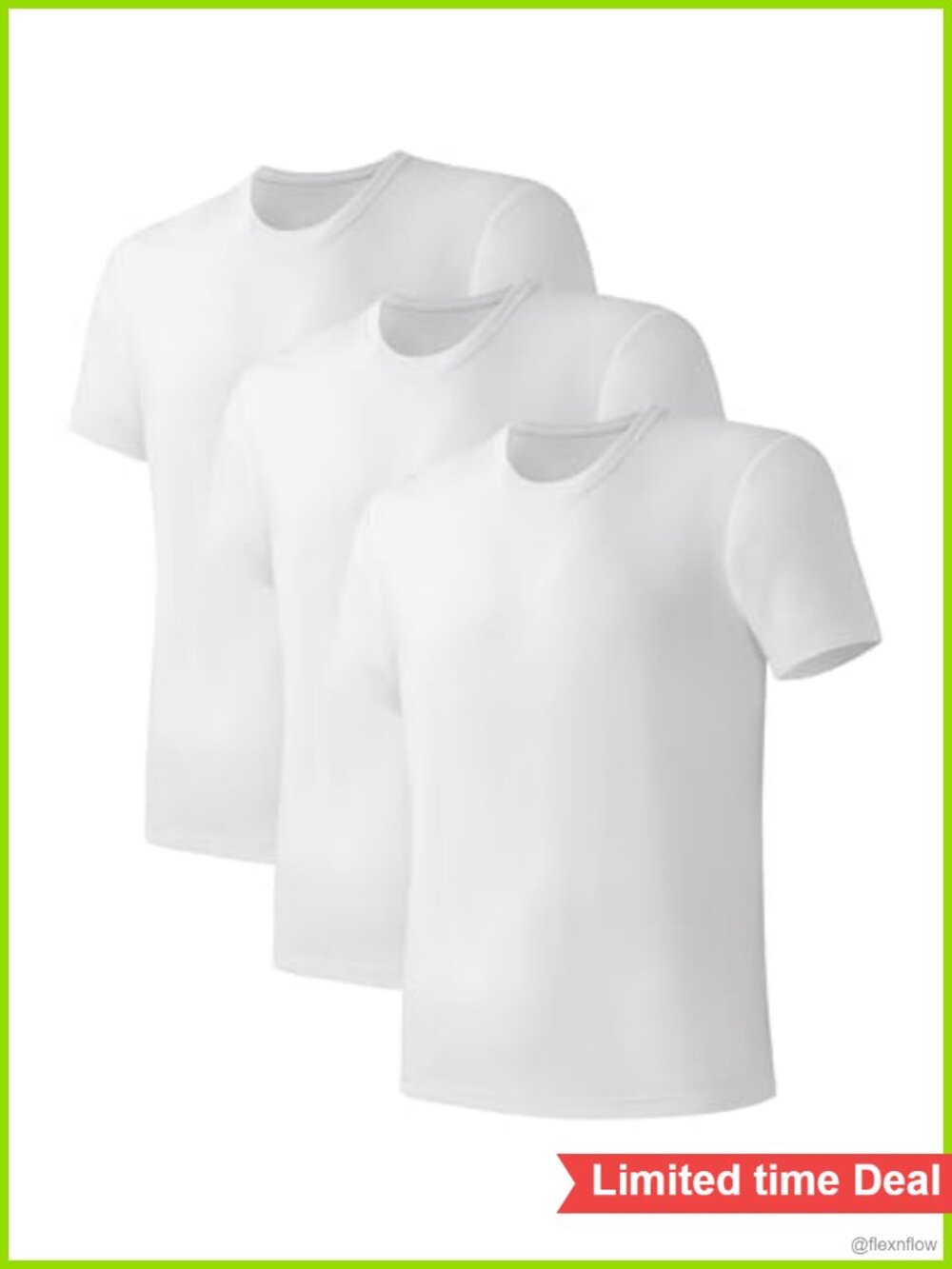 Bamboo Rayon Men's Crewneck Undershirt Moisture Wicking Layering Tee